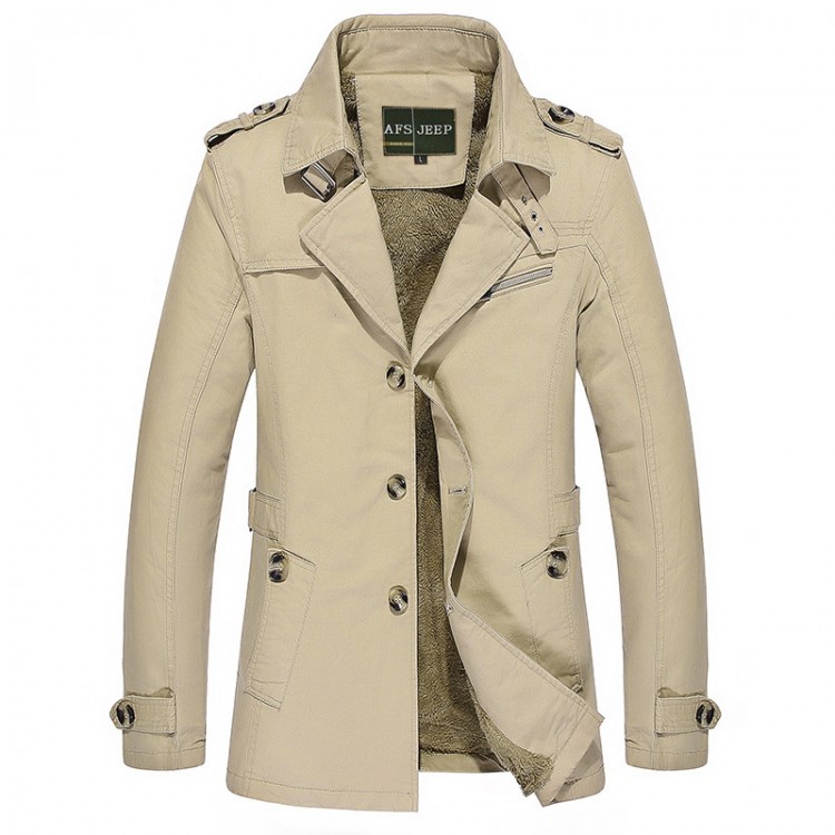 Lapel trench coat